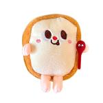 Cute Creative French Fry Burger Doll Pendant Backpack Couple Style Plush Decoration Girl Car Keychain Small Doll Toy