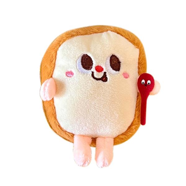 Cute Creative French Fry Burger Doll Pendant Backpack Couple Style Plush Decoration Girl Car Keychain Small Doll Toy