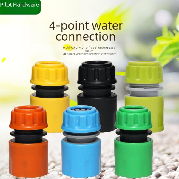 High Quality Yellowish Brown 4-point Water Connector Plastic Quick Connect Water Pipe Joint
