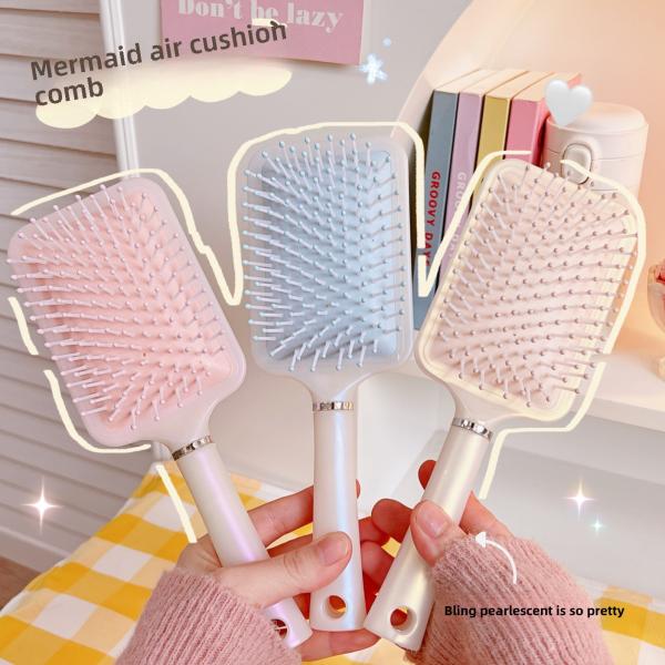 Portable Ladies Long Hair Curling Comb Airbag Massage Comb Home Use Anti-static Comb for Students Convenient Travel Hair Brush