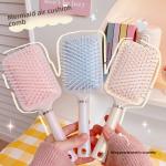Portable Ladies Long Hair Curling Comb Airbag Massage Comb Home Use Anti-static Comb for Students Convenient Travel Hair Brush