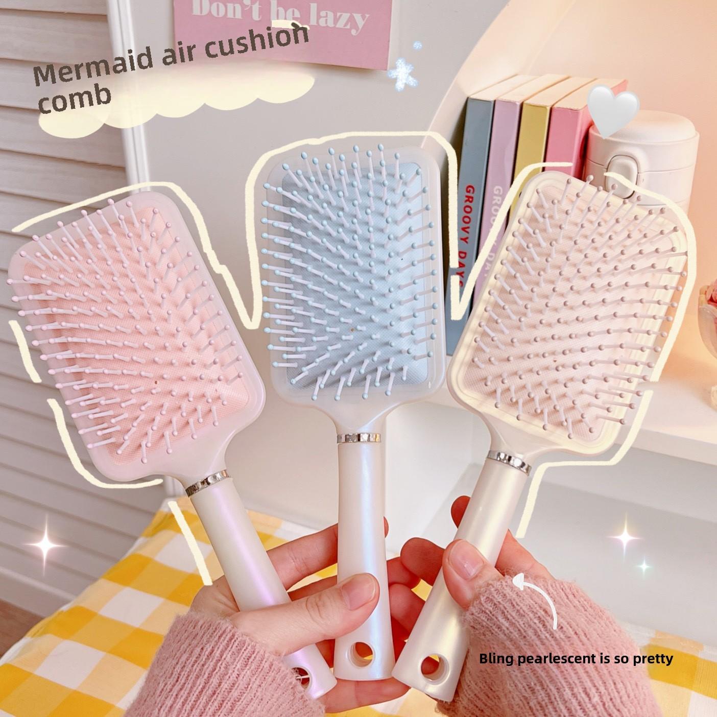 Portable Ladies Long Hair Curling Comb Airbag Massage Comb Home Use Anti-static Comb for Students Convenient Travel Hair Brush