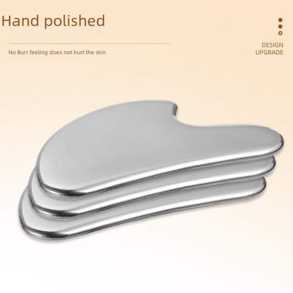 304 Stainless Steel Face Scraping Board Heart-shaped Muscle Fascia Knife Beauty Facial Massager Sand Scraping Board Gift Box Set