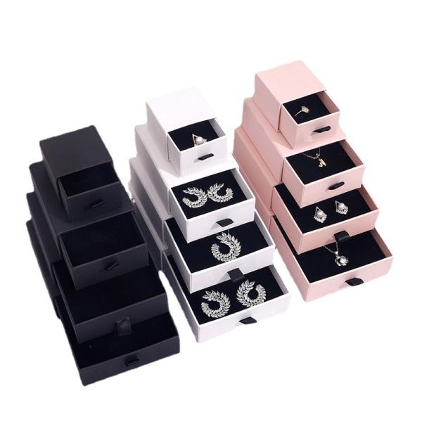 Drawer Jewelry Packaging Box Earring Stud Ring Paper Box Necklace Bracelet Gift Jewelry Organizer Storage