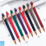 Aluminum Rod Ballpoint Pen Press-button Metal Medium Oil Pen Printable Push-button Aluminum Rod Ballpoint