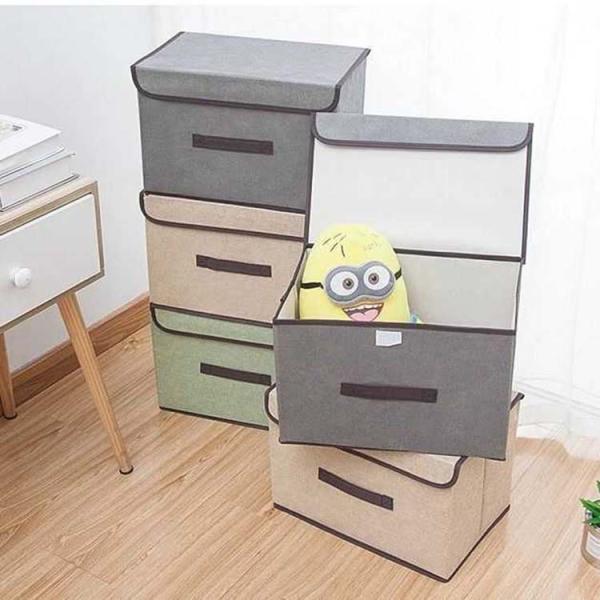 Foldable Non-woven Fabric Storage Box Home Life Supplies Wardrobe Clothes Trousers Organizer Box Toy Storage