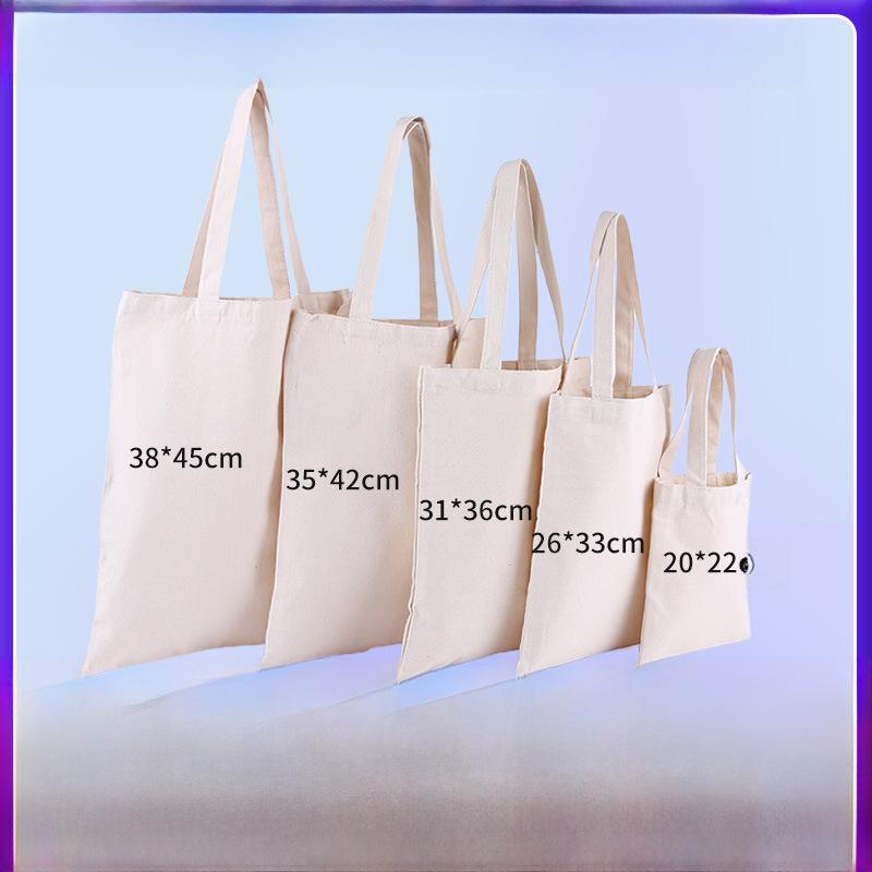 Customized Canvas Tote Bag Cotton Shopping Bag Single Shoulder Advertising Promotional Logo Printing