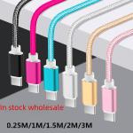 Nylon Braided Type-c Data Cable Micro Fast Charging Android Phone Compatible Charging Cable Digital Computer/mobile Phone Data