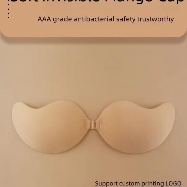 Mango Shaped Silicone Nipple Covers Thin Breathable Summer Wedding Dress Invisible Underwear Gathered Strapless Bra Lingerie
