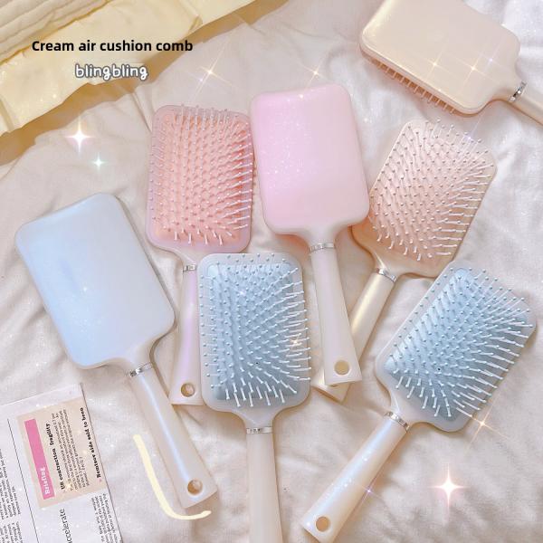 Portable Ladies Long Hair Curling Comb Airbag Massage Comb Home Use Anti-static Comb for Students Convenient Travel Hair Brush