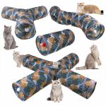 Foldable Interactive Rainbow Tunnel Cat Toy Drill Barrel New Pet Products For Cats Folding Tunnel Toy Kittens Play