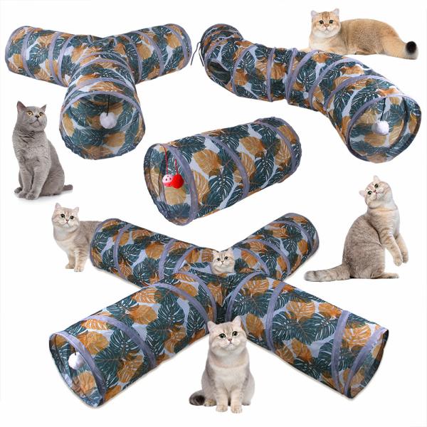 Foldable Interactive Rainbow Tunnel Cat Toy Drill Barrel New Pet Products For Cats Folding Tunnel Toy Kittens Play