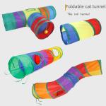 Foldable Interactive Rainbow Tunnel Cat Toy Drill Barrel New Pet Products For Cats Folding Tunnel Toy Kittens Play