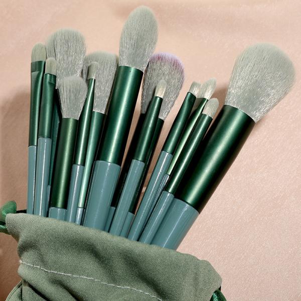New 13-piece Portable Soft Bristle Makeup Brush Set Cheek Brush Eye Shadow Full Set Beauty Makeup Tools