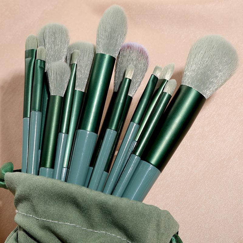 New 13-piece Portable Soft Bristle Makeup Brush Set Cheek Brush Eye Shadow Full Set Beauty Makeup Tools