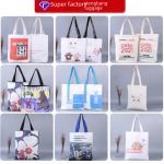Customized Canvas Tote Bag Cotton Shopping Bag Single Shoulder Advertising Promotional Logo Printing