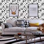 Modern Minimalist Style Wall Decals - Home Decor Artwork Geometric Patterns Words In Black White