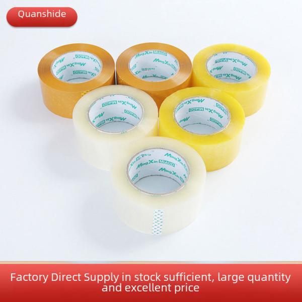 Transparent Yellow Tape Wholesale Express Packaging Sealing Special Adhesive Tape Box Closing Adhesive Paper Packaging Material