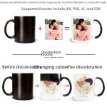 Creative Coated Ceramic Mugs Color Changing Water Cups Logo Heat Transfer Advertising Gifts Mark Cups