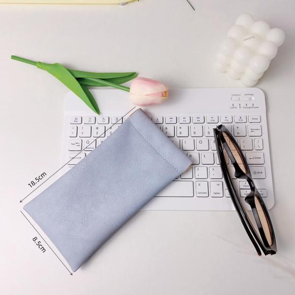 Leather Eyeglass Case Unisex Sunglasses Storage Bag Automatic Closure Snap Mouth Men's Frame Glasses Protective Pouch