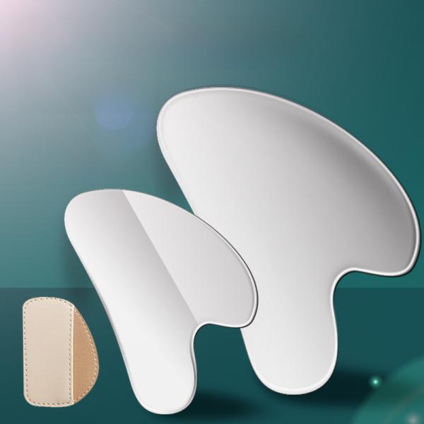 304 Stainless Steel Face Scraping Board Heart-shaped Muscle Fascia Knife Beauty Facial Massager Sand Scraping Board Gift Box Set