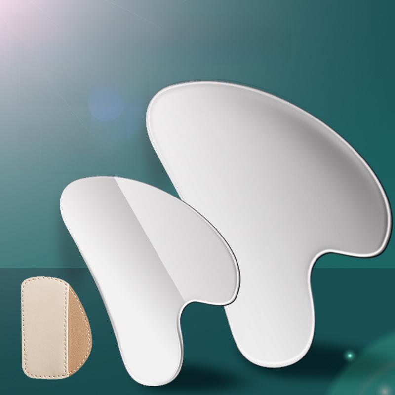 304 Stainless Steel Face Scraping Board Heart-shaped Muscle Fascia Knife Beauty Facial Massager Sand Scraping Board Gift Box Set