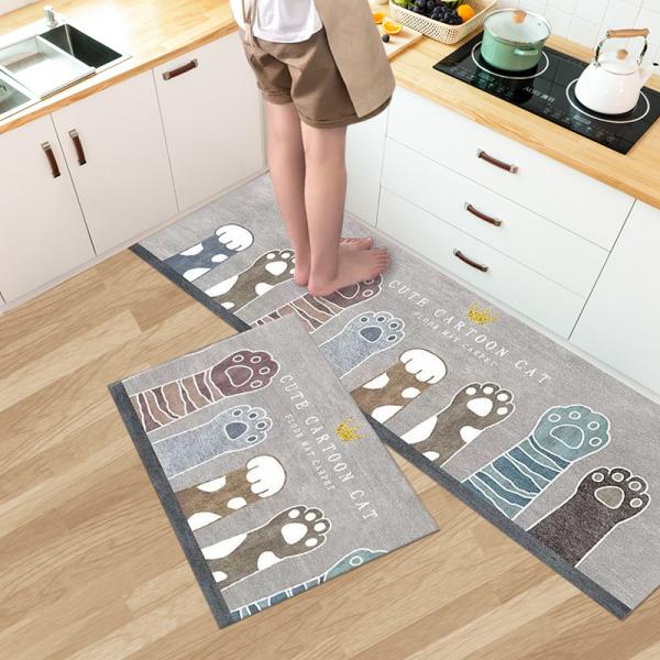 Thickened Dirt-resistant Kitchen Bathroom Doormat Simple Home Use Foot Mat For Entrance Hall Bathroom Door