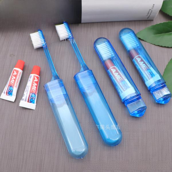 Portable Travel Foldable Soft Bristle Mini Toothbrush Non Disposable Air Travel Universal Household Biodegradable Plastic Toothbrush