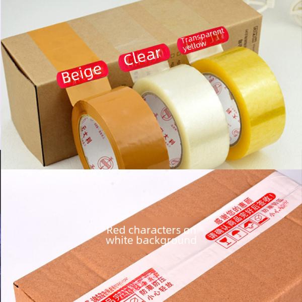 Transparent Tape Whole Box Express Packaging Yellow Sealing Tape Large Roll Closure Adhesive Cloth