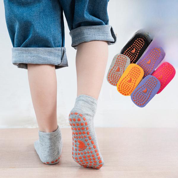 Factory wholesale baby floor socks Indoor Trampoline children non-slip silicone socks early education toddler children floor socks