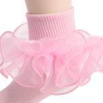 New spring and summer children's thin cotton socks lace mid-length socks girls solid color Fashion Princess socks breathable spot