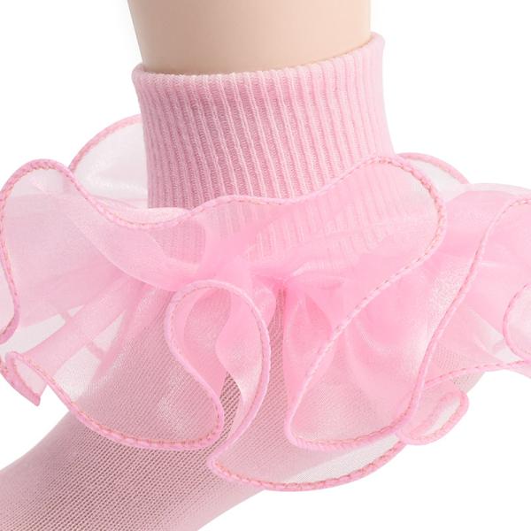 New spring and summer children's thin cotton socks lace mid-length socks girls solid color Fashion Princess socks breathable spot