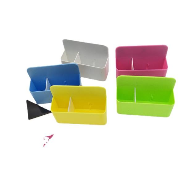 Magnetic Whiteboard Blackboard Multi-functional Water-soluble Chalk Storage Box Pen Holder Rectangular Plastic Organizer