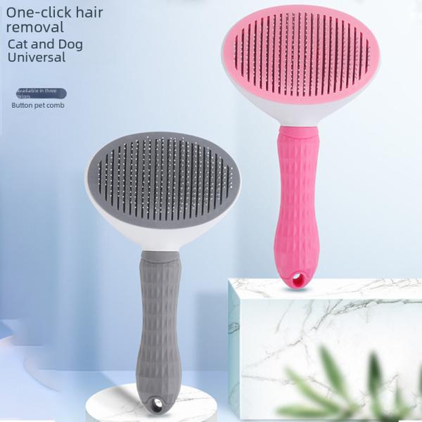 New Automatic Hair Removal Pet Comb Dog Brush Cat Comb Beauty Tool One-click Hair Removal Styling Tool For Dogs Cats