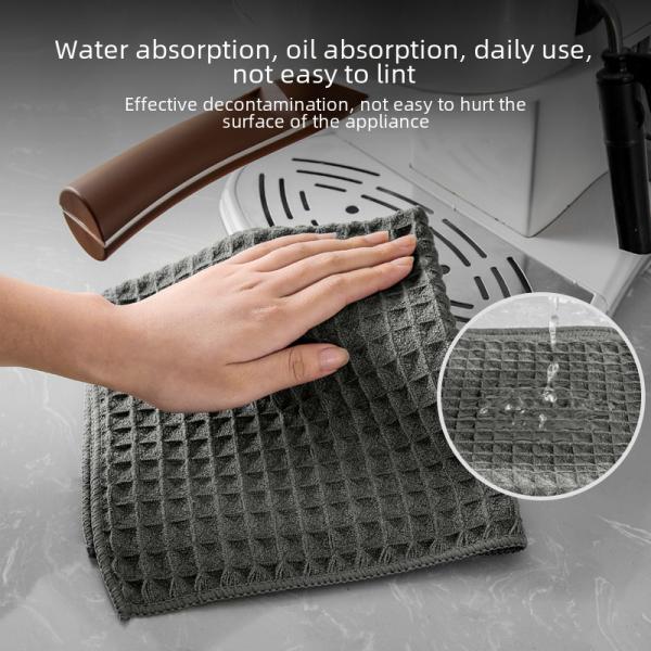 Home Use Coffee Machine Bar Counter Ultrafine Fiber Pineapple Patterned Cloth Absorbent Stain Remover Household Scouring Cloth