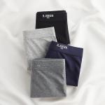 Men's Cotton Underwear A-Class Cotton Flat Angle Pants Antibacterial Large Size Mid Waist Quick Dry Breathable Boys Briefs