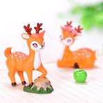 Miniature Cartoon Animal Deer Gardening Plant Accessories Resin Crafts Gifts Small Display Items Cute Decorations