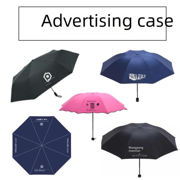 Home Daily Use Umbrella Sunny Rainy Umbrella Durable Polyester Fabric Sunshade Rain Protection Compact Travel