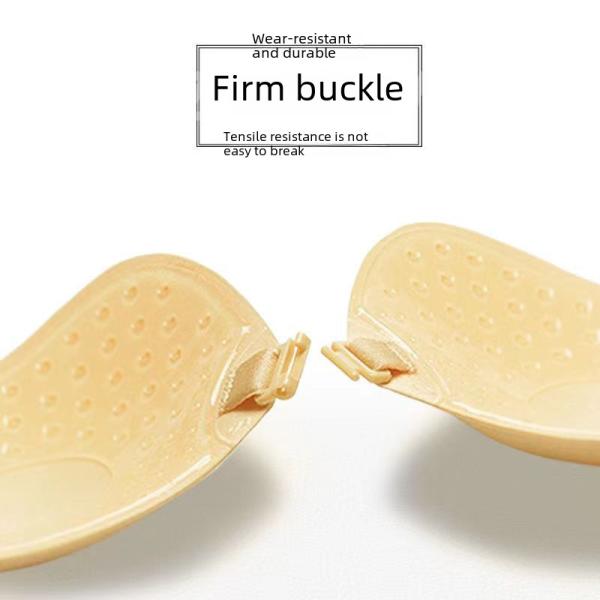 Mango Shaped Silicone Nipple Covers Thin Breathable Summer Wedding Dress Invisible Underwear Gathered Strapless Bra Lingerie