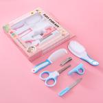 Baby Care Cleaning 6-piece Set Nail Scissors Combination Suit Baby Safety Comb Brush Gift Box