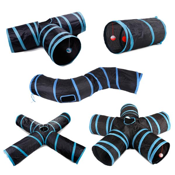 Foldable Interactive Rainbow Tunnel Cat Toy Drill Barrel New Pet Products For Cats Folding Tunnel Toy Kittens Play