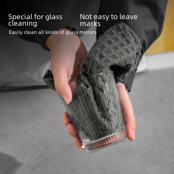 Home Use Coffee Machine Bar Counter Ultrafine Fiber Pineapple Patterned Cloth Absorbent Stain Remover Household Scouring Cloth
