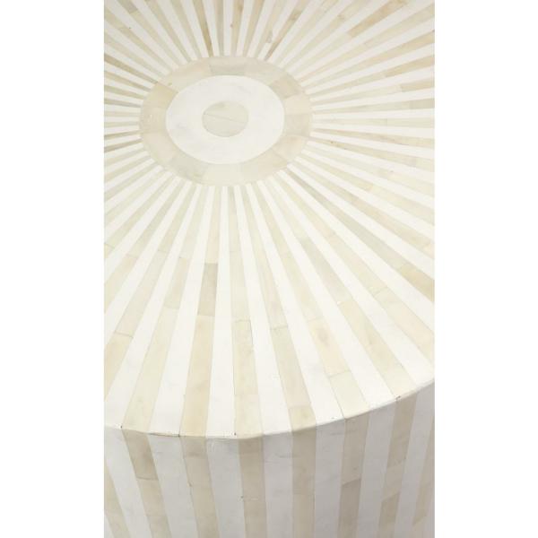 Manzil Side Table - White Bone Inlay