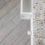Iris Dresser Console & Stool - White Mother of Pearl