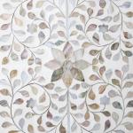 Iris Dresser Console & Stool - White Mother of Pearl
