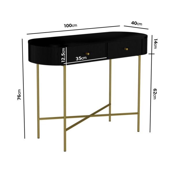 Daraj Dresser Console - Black Wood