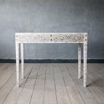 Iris Dresser Console & Stool - White Mother of Pearl