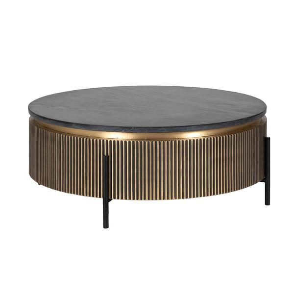 Vihaan Coffee Table - Brass Clad