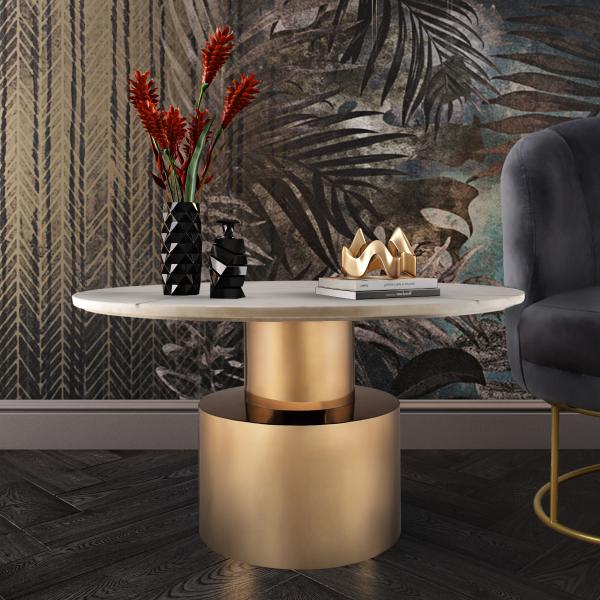 Rohini Coffee Table - White Marble