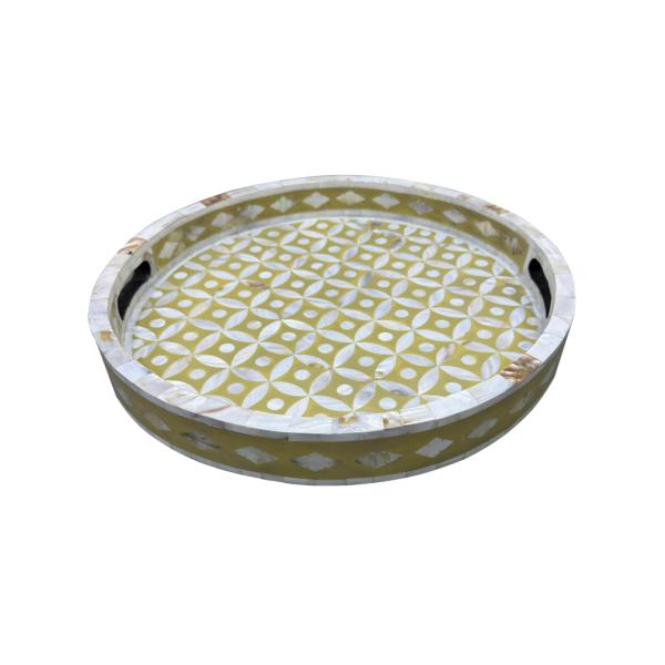 Amal Tray - Yellow Mother of Pearl Inlay